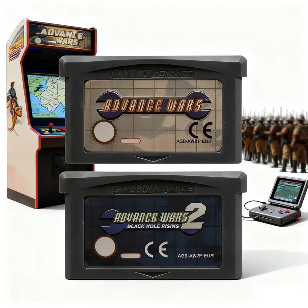 Scheda di gioco GBA inglese EUR/USD con scheda console per videogiochi a 32 bit con foro nero