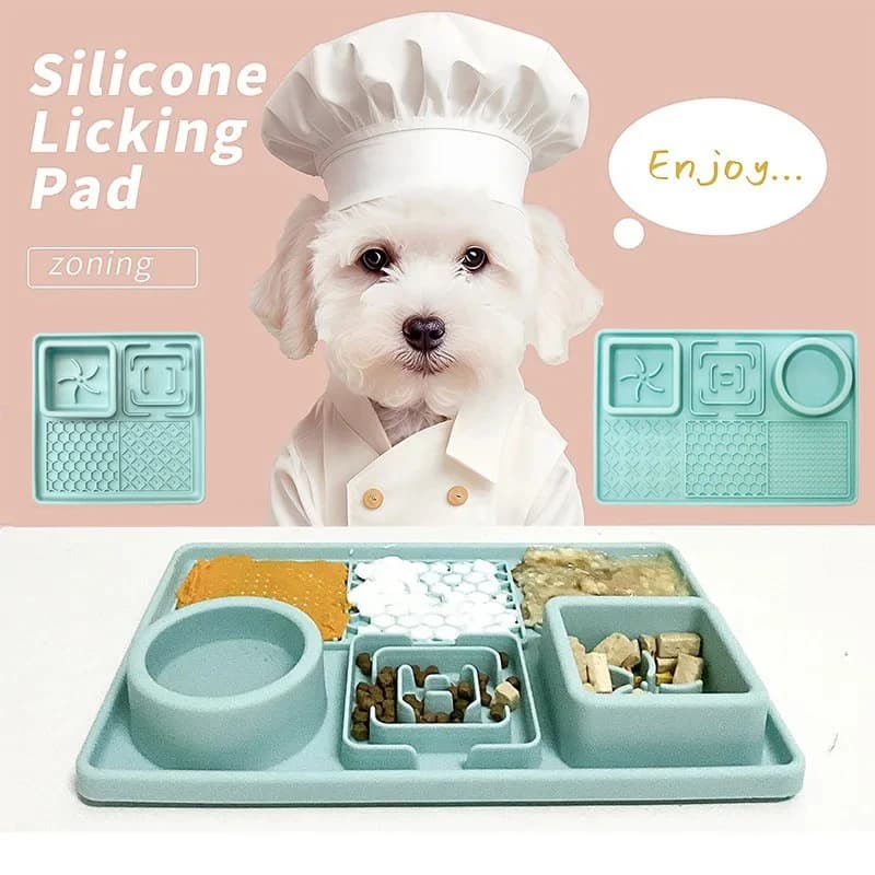 Stoviglie per cani e gatti ciotola Anti-soffocamento Organosilicon per uso alimentare tappetino multifunzionale per leccare tappetino con ventosa forniture per animali domestici