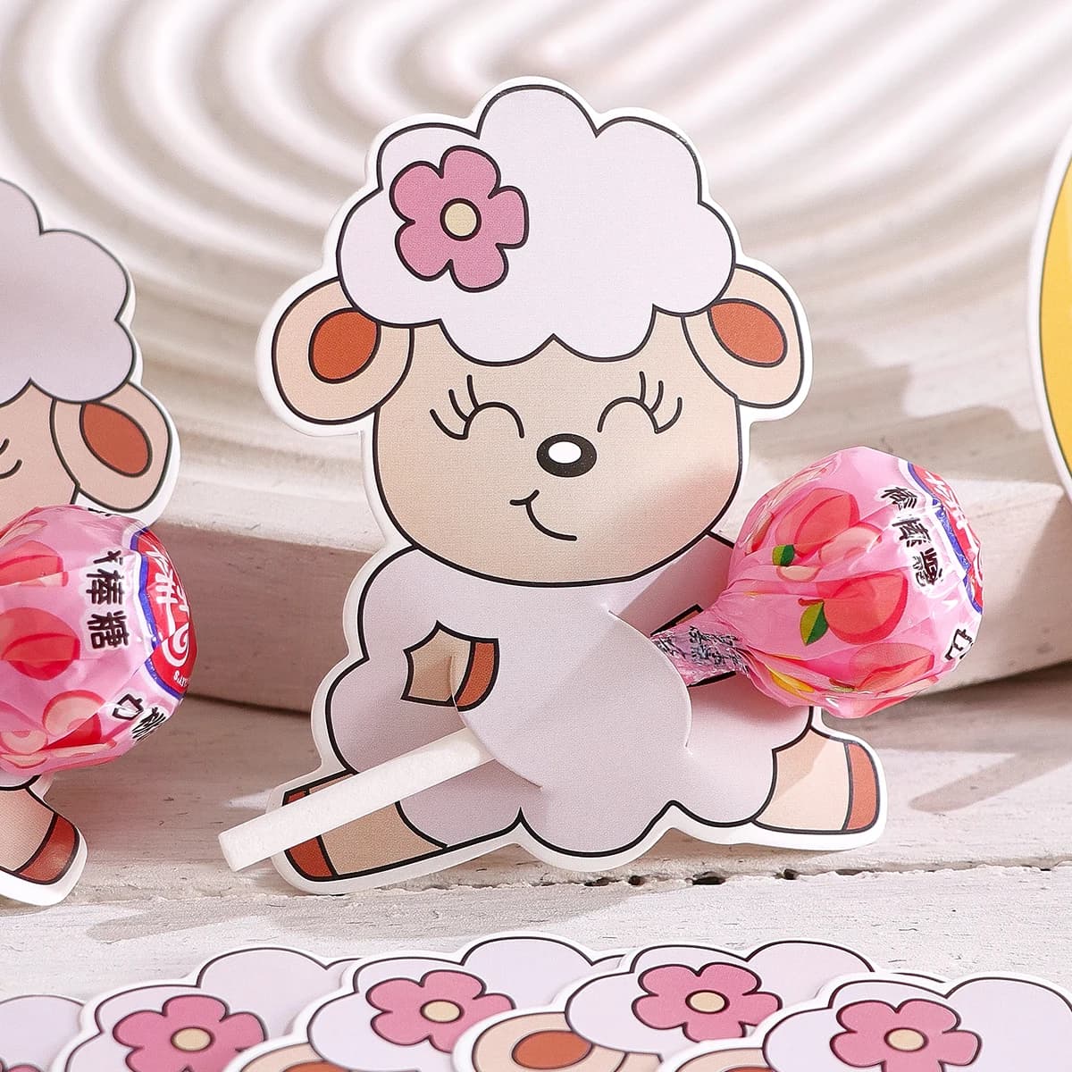 30 pezzi/confezione Bomboniere Eid Al-Adha, caramelle e snack a forma di agnello, cartoline di carta e carta decorativa a forma di agnello