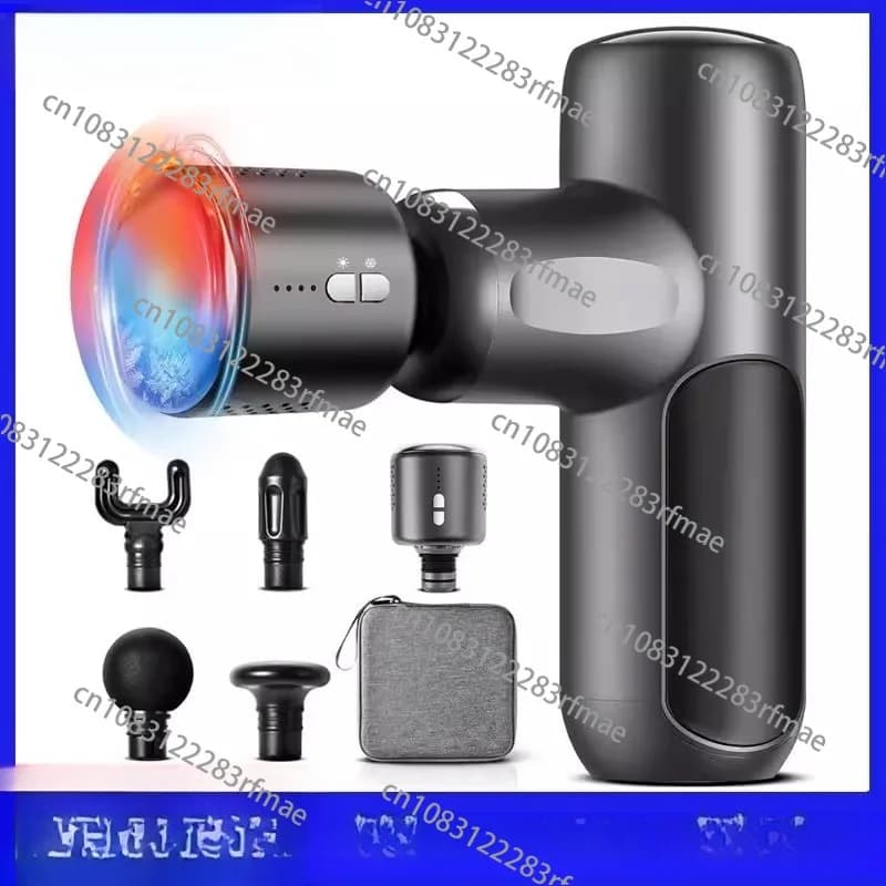 Mini muscle massage gun with special massage head for heating and cooling