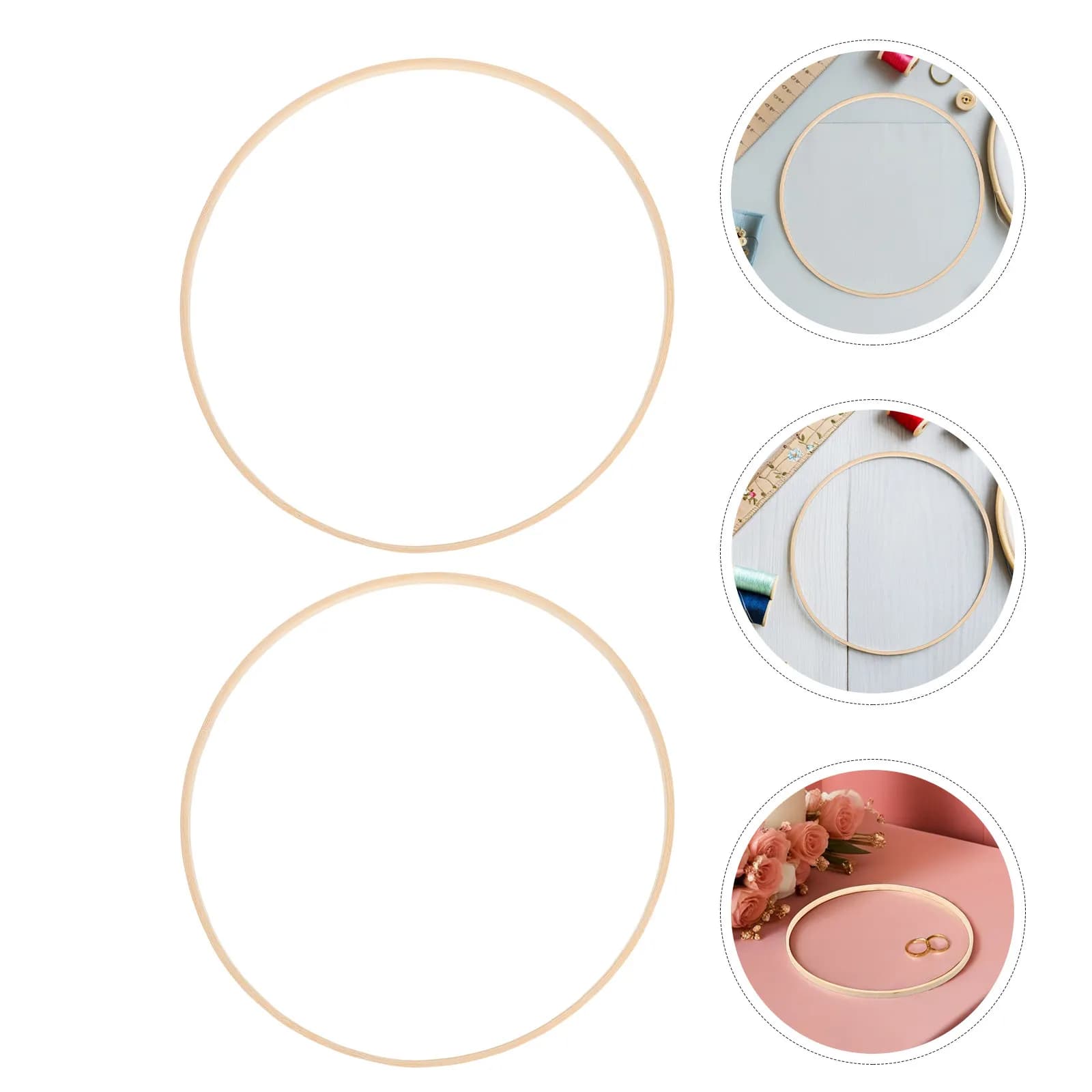 10Pcs Bamboo Craft Wreath Frame 30Cm Floral Hoop for Crafts Wedding Dreamcatcher Macrame Handmade Flower Wreath