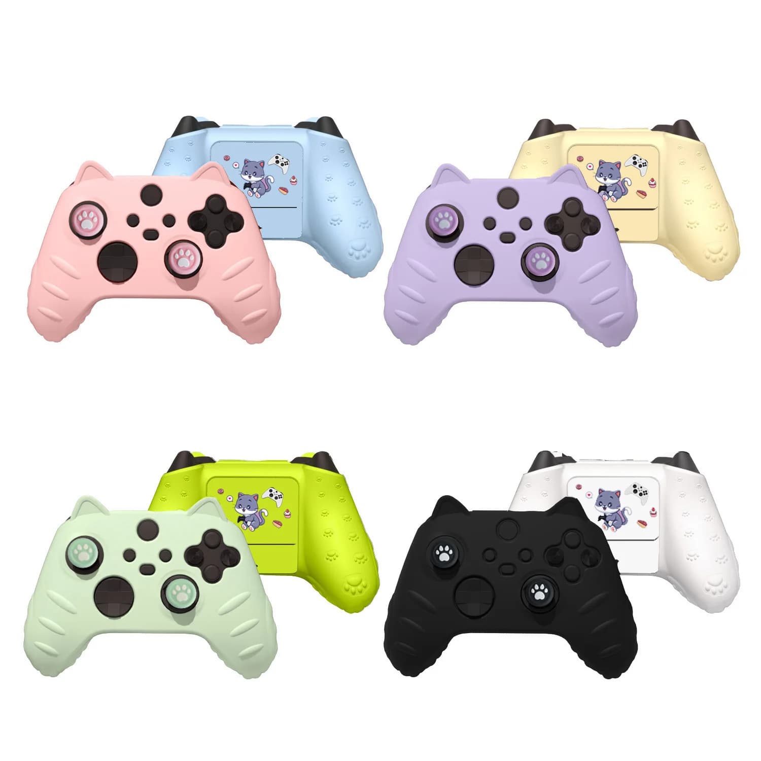 Cat Paw Silicone Soft Shell Protector Sticker Skin per Xbox Series X/S custodia per Controller di gioco XSS XSX Thumb Stick Grip Cap Cover