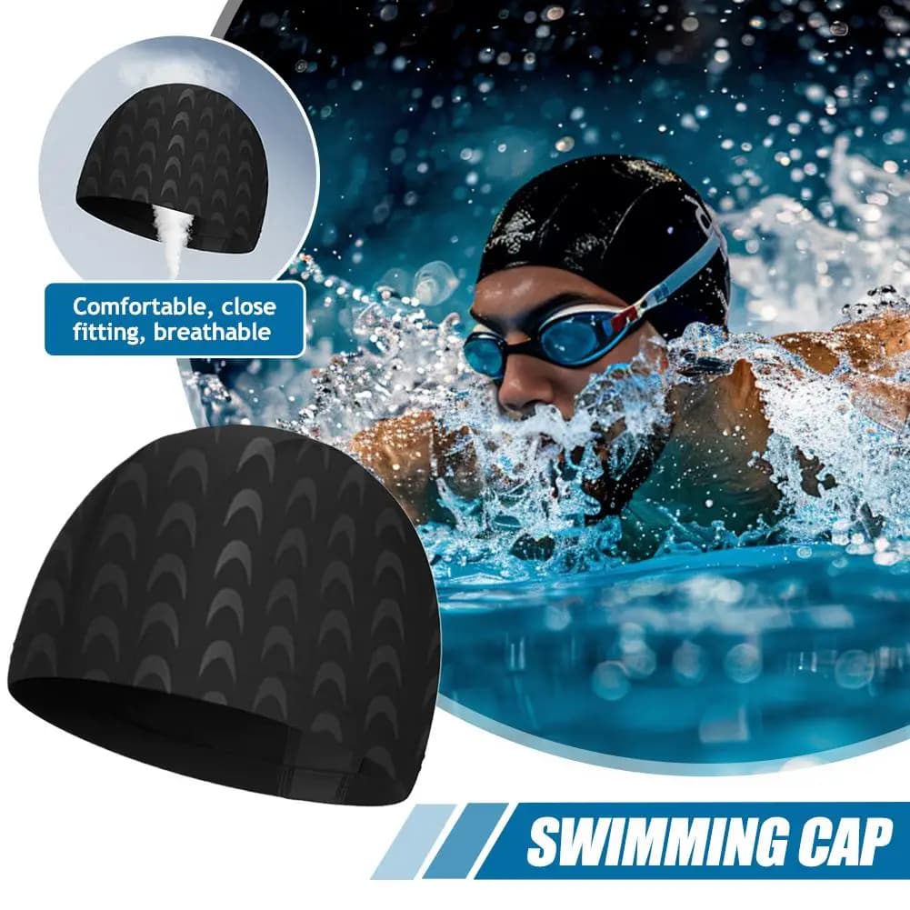 Cuffia da Nuoto in Nylon per Uomini e Donne, Impermeabile ed Elastica, Protegge le Orecchie, Essenziale per l'Allenamento di Nuoto in Famiglia