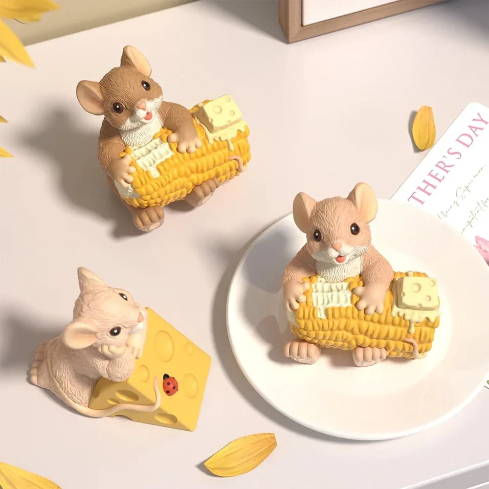 LZ096 Creative 3D Mouse Cheese Silicone Molds Aromatherapy Candle Cartoon Animal Plaster Mousse Cake Handmade Casting Mold