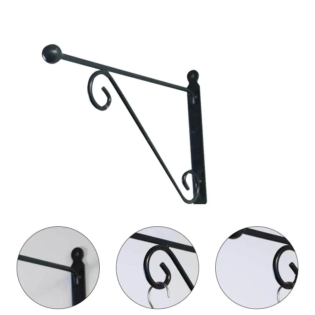 Supporto per vasi in ferro, robusto gancio da parete per appendere piante, cesti, campanelli a vento, decorazioni per casa, camera da letto, patio