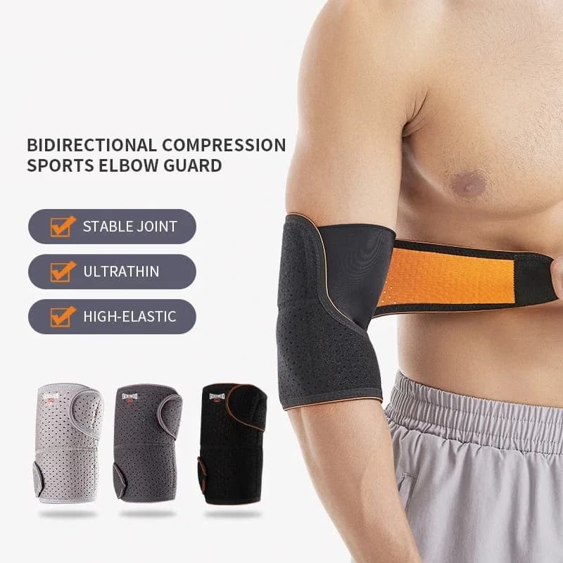 Supporto per Gomito a Compressione, Protezione per Tennis, Golf e Sollevamento Pesi