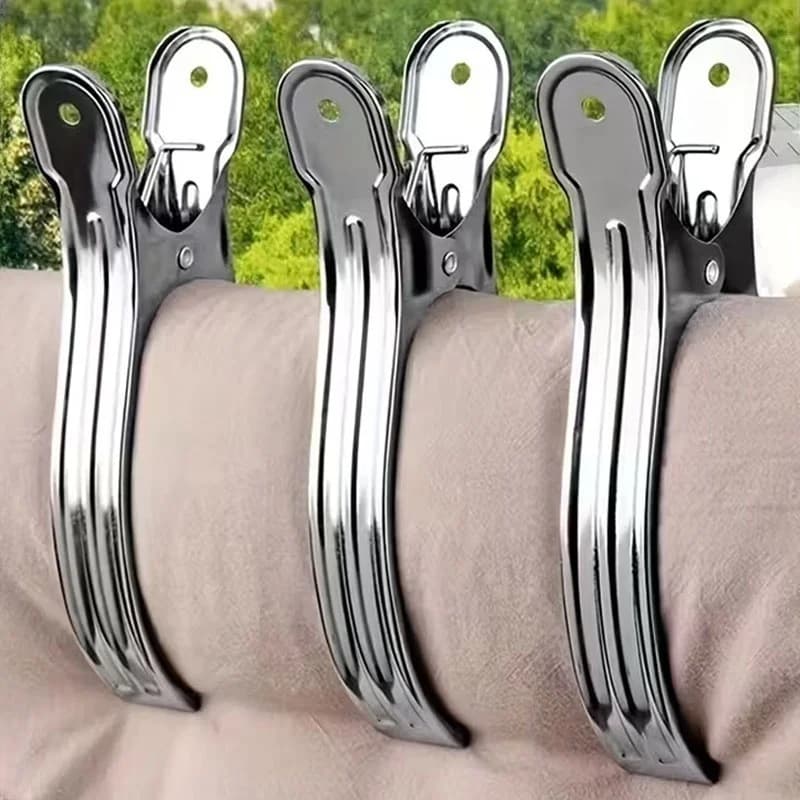 Metal ClothesPins Cover Clip Stainless Steel Pool Towel Clips Quilts Blankets Garden Greenhouse Clamps Storage Clothes Peg