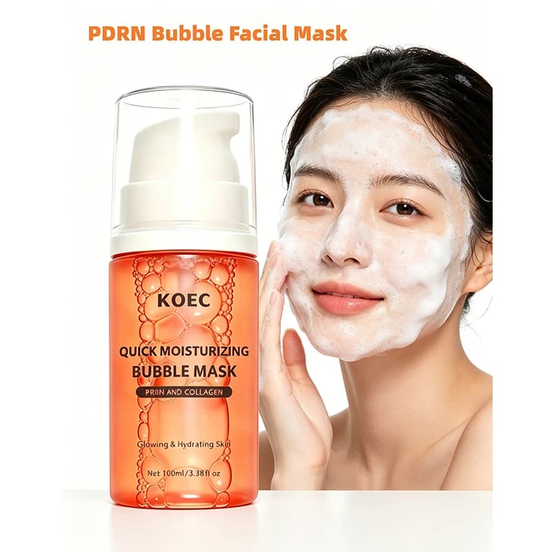 Collagen PDRN Bubble Mask,Facial Quick Lifting Bubble Mask,Korean Moisturizing Glowing Hydrating Glass Skin Care