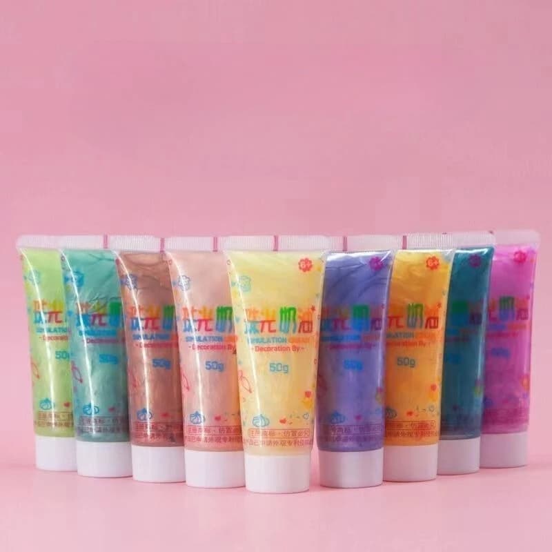 16 colori 50g Cystal Crema perlescente Gel Clip per capelli fai da te Custodia per telefono Confezione di materiali Gioielli fatti a mano Portapenne Accessori in resina