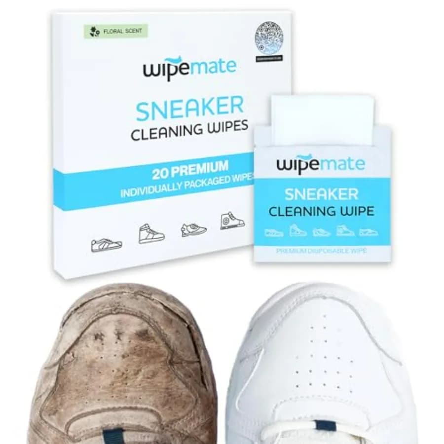 Shoe, Sneaker, Suede and Leather Cleaner Wipes Premium Wipes for Dirt, Stains, Scuffs and Care for All Footwear