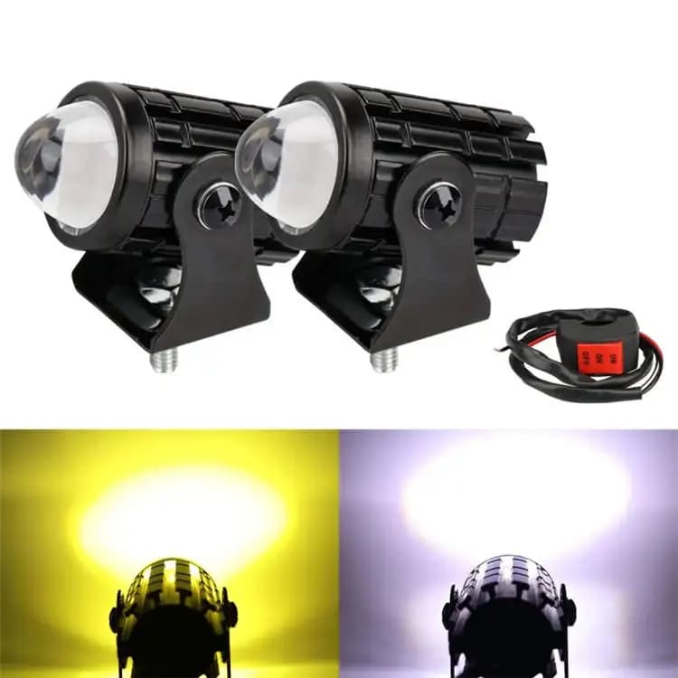 Fendinebbia guida ausiliaria Angel Eyes 12V Mini Spot Projector 24W Led luci moto per fari moto