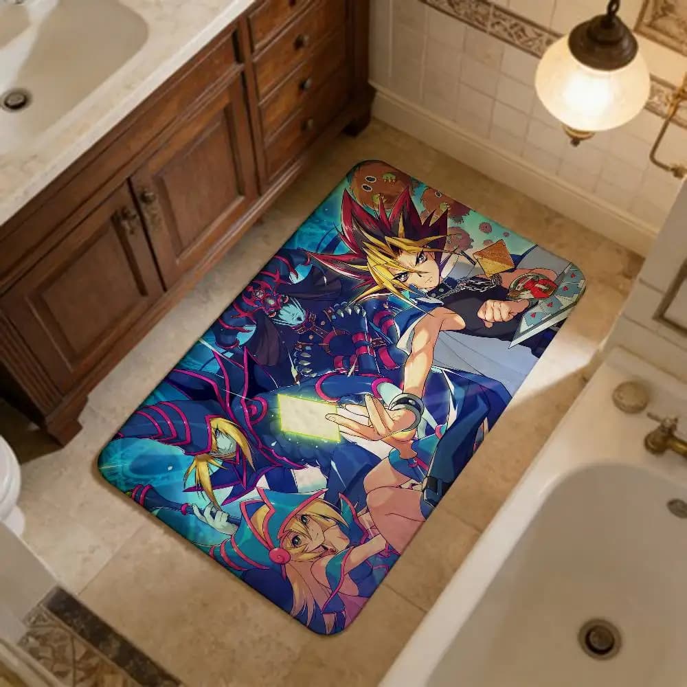 Amine Yu Gi Oh Bathroom Mat Kids Room Bedroom Decoration Balcony Anti-Slip Doormat Living Room Welcome Rug