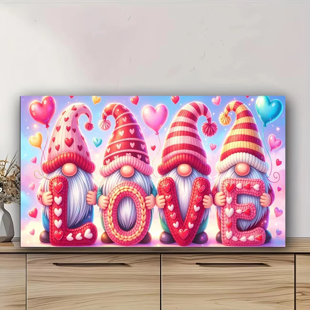 5D DIY Diamond Painting LOVE Christmas Gnome Balloon Full Drill Diamond Embroidery Art Mosaic Cross Stitch Home Wall Decor Gift