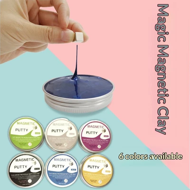 Magnetic Putty Slime Gravity Defying Magnet Toy Black Tech Science Kit Educational Fidget Toy Science Experiment
