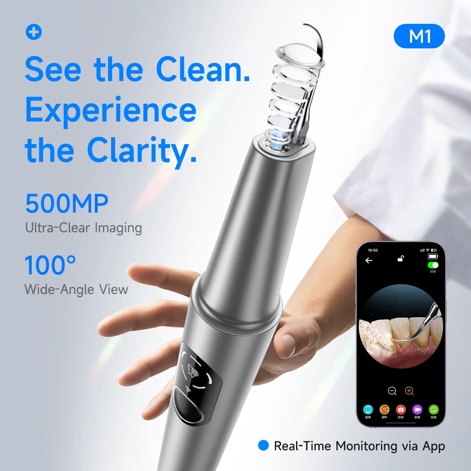 CURVY MOON Ultrasound Electric Visible Tools For Cleaning Tartarus Toothbrush Toothbrush teeth whitening teeth Detergent Care for teeth