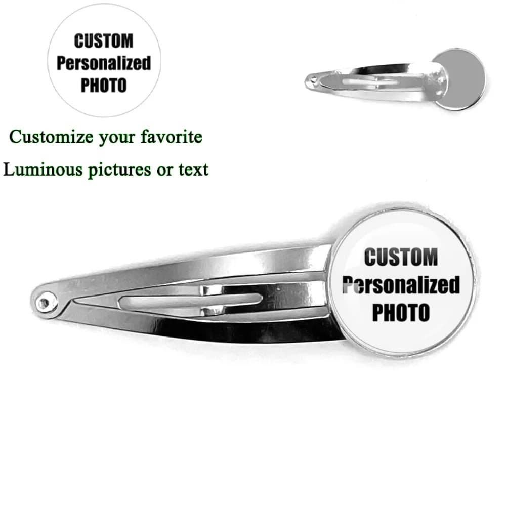 Personalized Bright Hair Clips Custom Hairpin Mum Fidanzata Moglie Photo for Kids Hair Clip Hair Clip Hair Accessories Gift