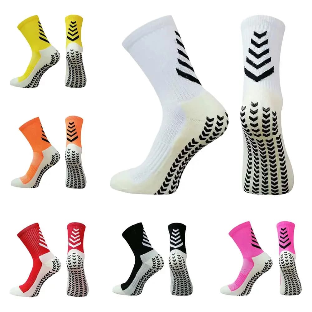 Silicone Anti slip Football Socks for Men and Women Gripping Outdoor Sports Running Soccer Socks