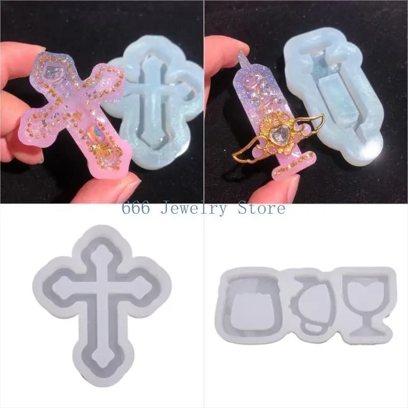 F2TD Resin Shaker Mold Silicone Casting Molds Epoxy Mold for Pendant Charm