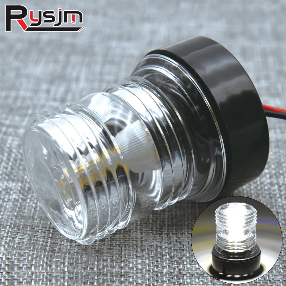 Luce di navigazione a LED impermeabile luce di ancoraggio di poppa per barche intorno a 360 gradi luce bianca per accessori per barche Marine Yacht 12V