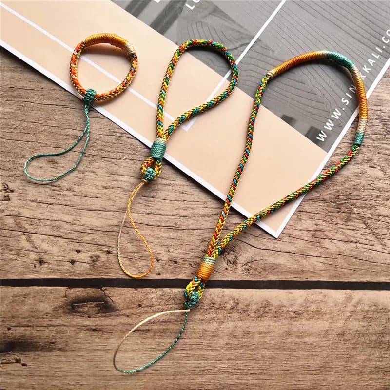 Telephone Jewelry Colorful Corset for Keyring Short Corda Earrings anti-smarriage mobile keyring Hand-made accessories U disc strap for keys