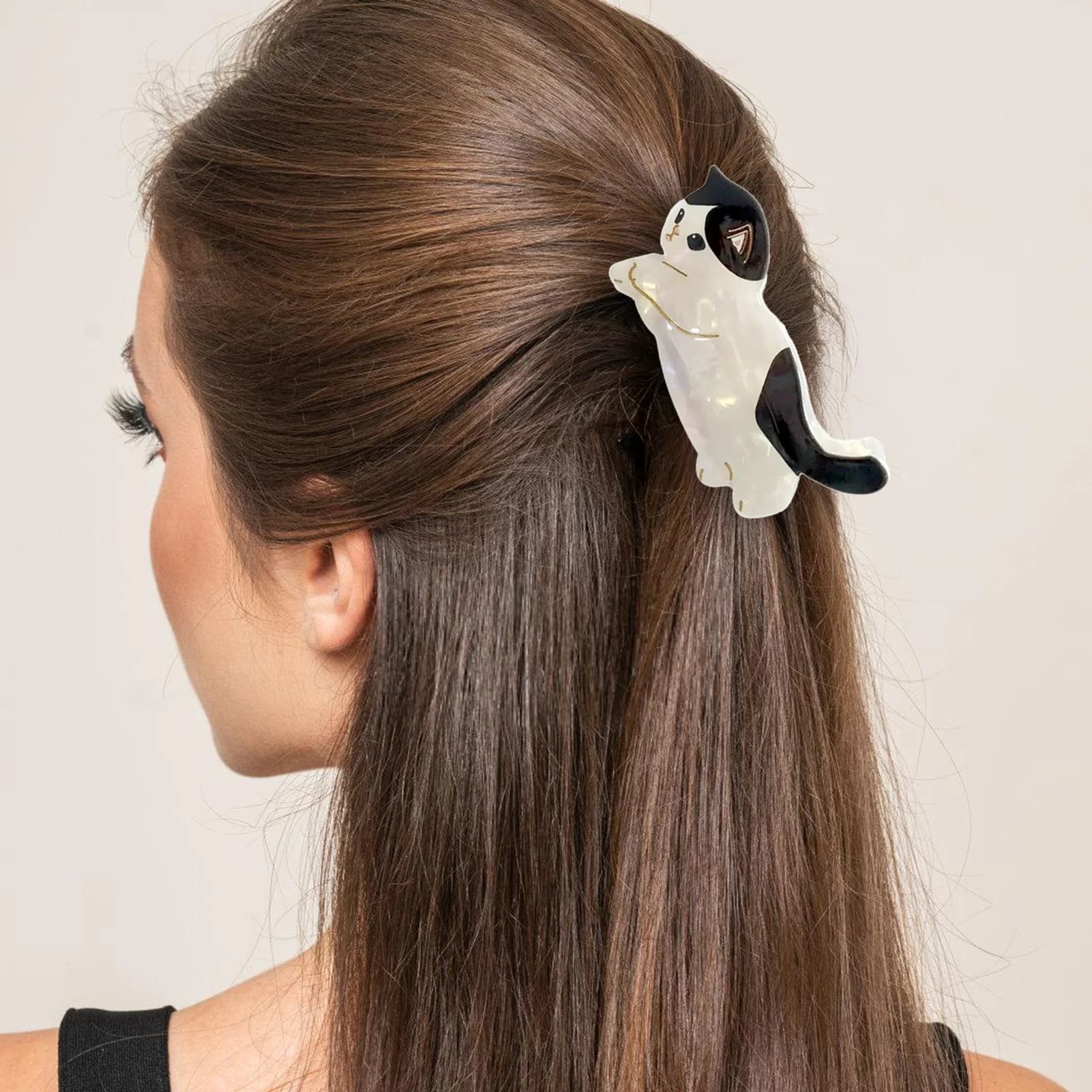 Fermagli per capelli a forma di gatto per donna, fermacoda, clip a squalo per capelli, accessorio fai da te per lo styling dei capelli