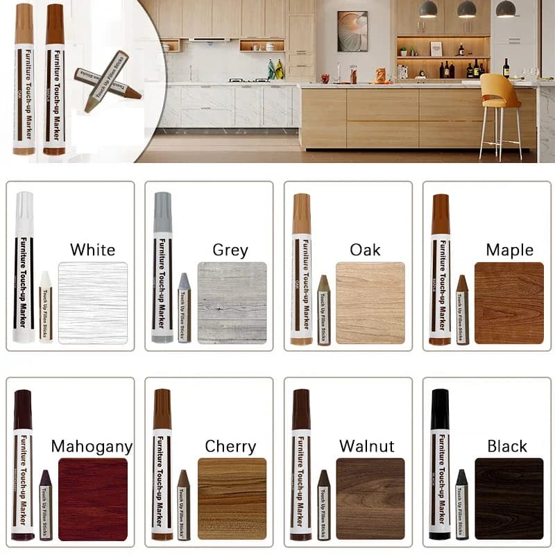 Wooden Furniture Paint Repair Pen Fill Scratches Repair Paint Pen Care Permanent Paint Mark Repair Tool DIY Oily Graffiti Pen