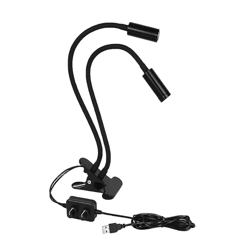 Lampada a Collo d'Oca con Morsetto Universale, Sorgente Luminosa per Microscopio, Faretto per Riparazione di Cellulari ed Elettronica, Illuminazione per Saldatura LED
