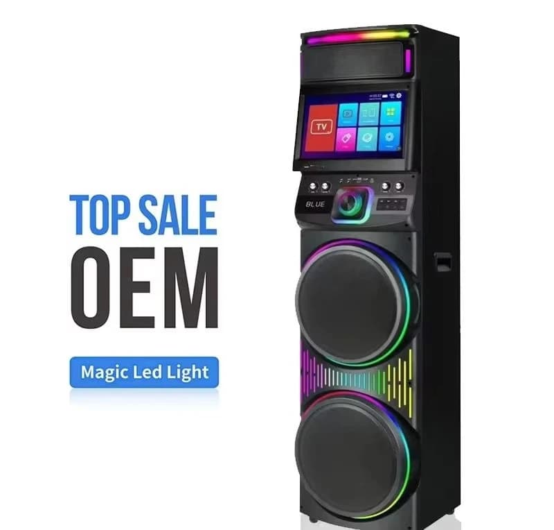 Karaoke Exterior for DJ with Touch Screen, Bluetooth Speaker with Tattile Display