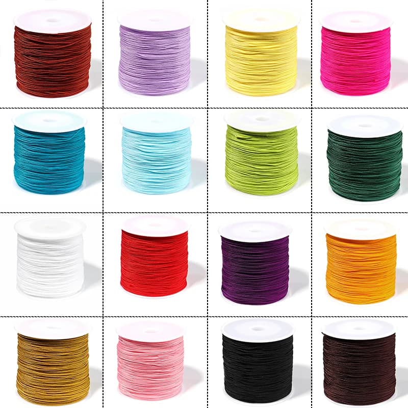 90 M/Rotolo 0.8mm Filo di Nylon Cavo Nodo Cinese Stringa per Gioielli FAI DA TE Che Fanno Fatti A Mano Filo Tessuto Corda braccialetto accessori