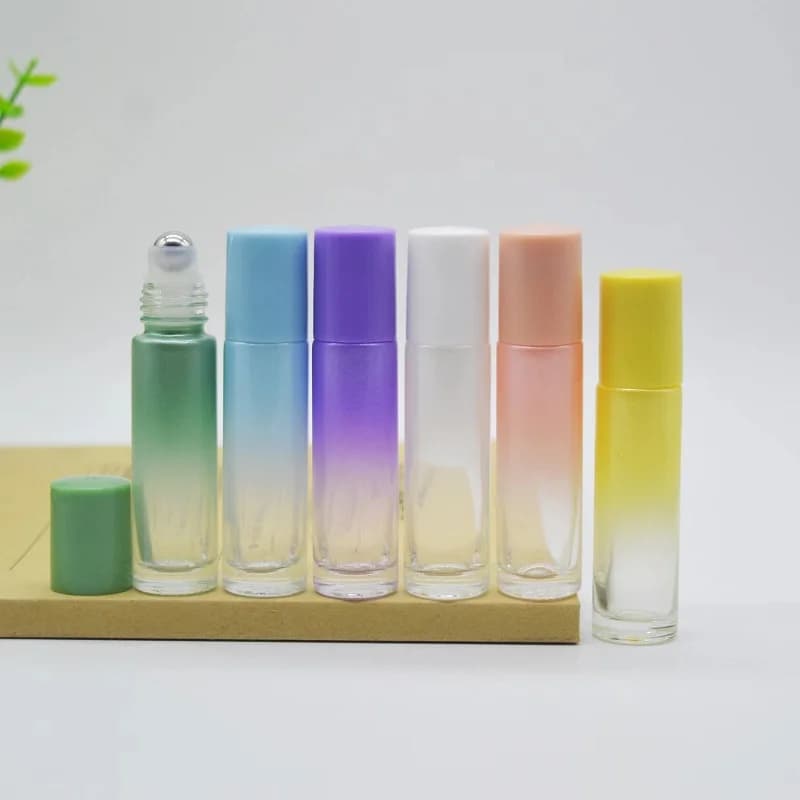 10 Pezzi Flacone Roll-on in Vetro da 10ml con Sfera in Acciaio Inox per Oli Essenziali e Profumi