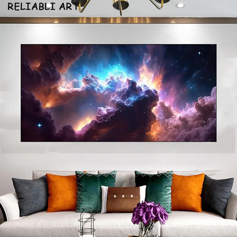 Starry Sky Starry Universe Stella Poster & Print on Canvas Painting Wall Images for Living Room Decorations for Home Without Frame