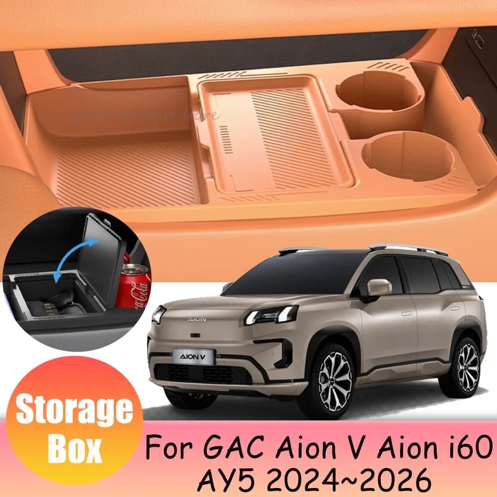 Per GAC Aion V AY5 Aion i60 2024~2026 2025: Scatola portaoggetti inferiore in silicone per console centrale, accessori interni per l'organizzazione