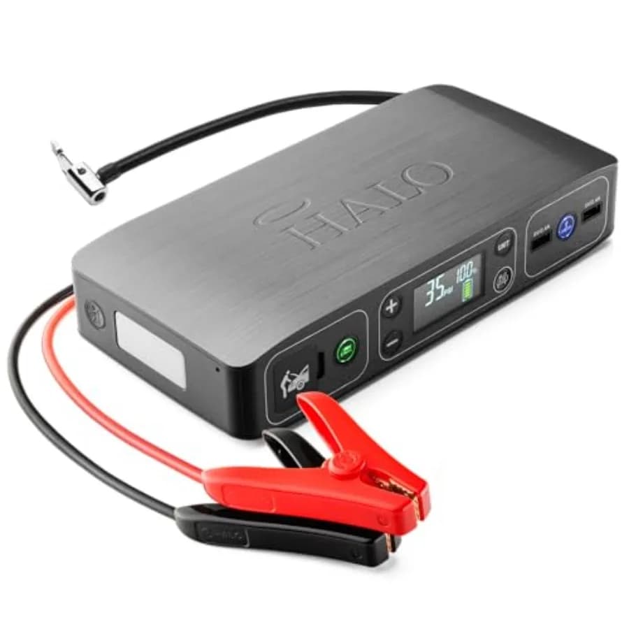 Avviatore di Emergenza Portatile Bolt Air 58830 con Compressore d'Aria da 100 PSI, Power Bank USB da 58.8Wh e Torcia di Emergenza