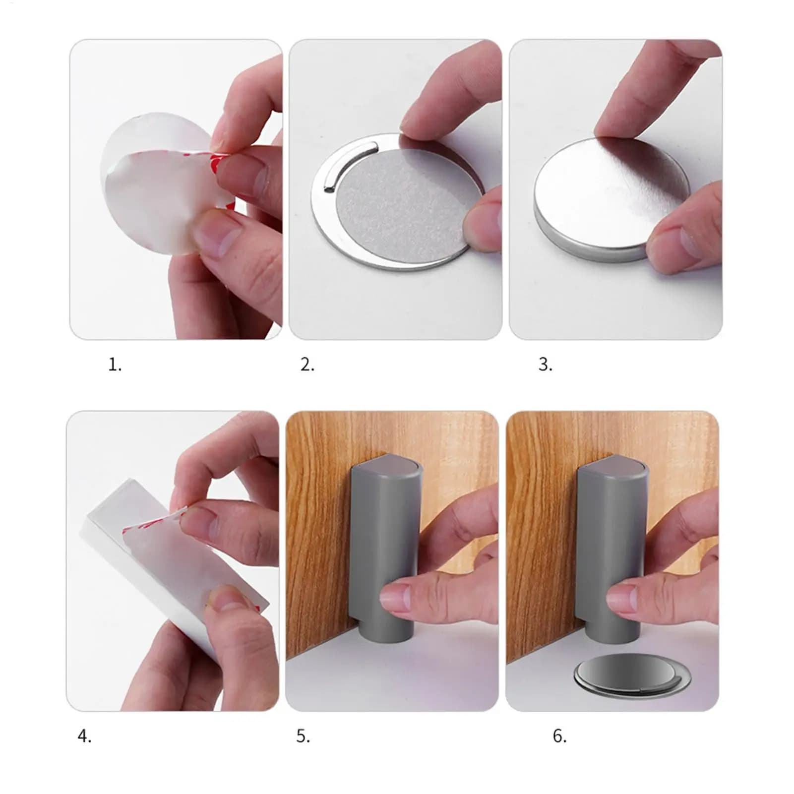 Fermaporta magnetico Fermaporta magnetico moderno montato a pavimento invisibile resistente per camera da letto, bagno, soggiorno, casa