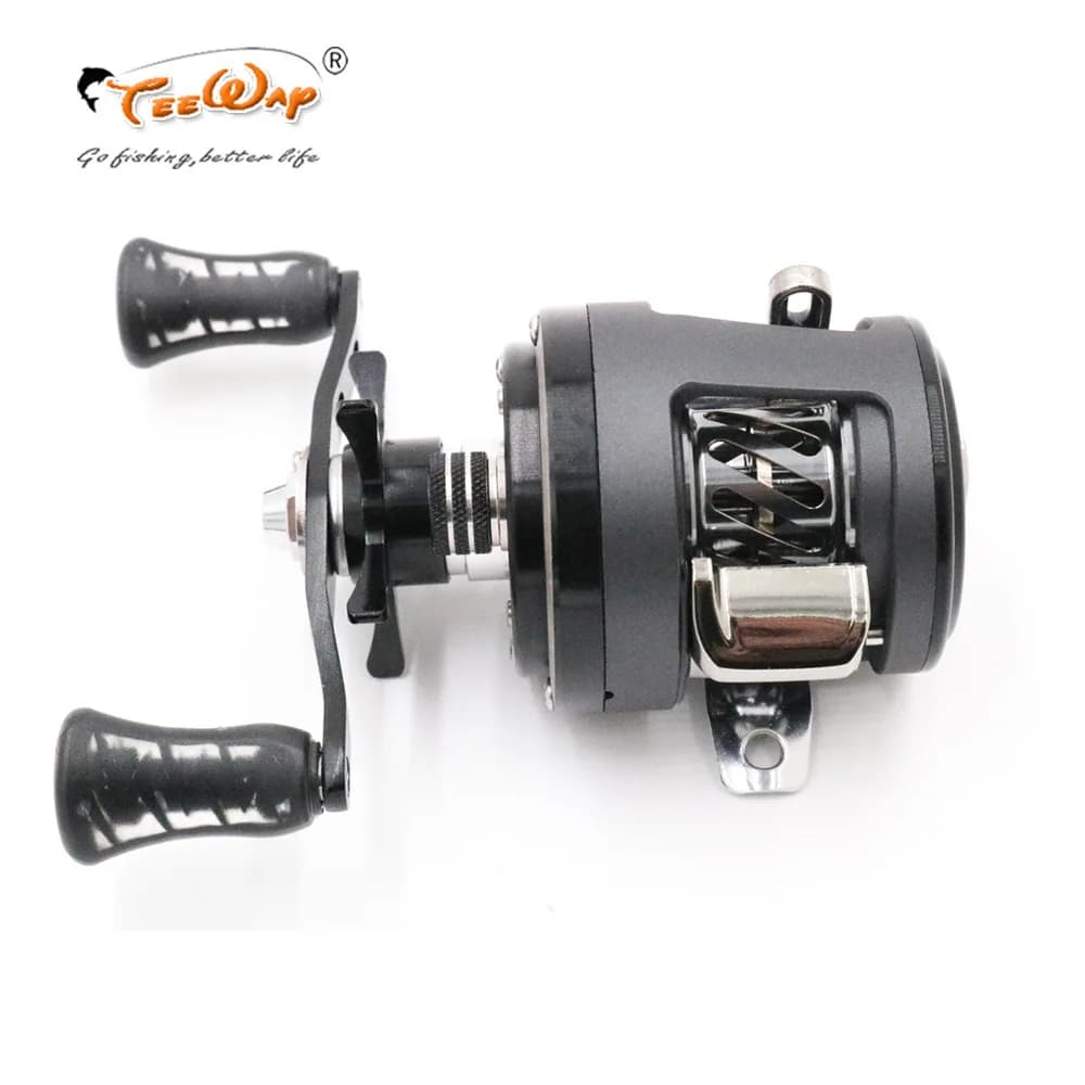 Mulinello da baitcasting mini ultraleggero 190g con allarme di scarico della forza, rapporto 6.2:1, 6.5kg per micro esche, lancio lungo, per mano sinistra/destra