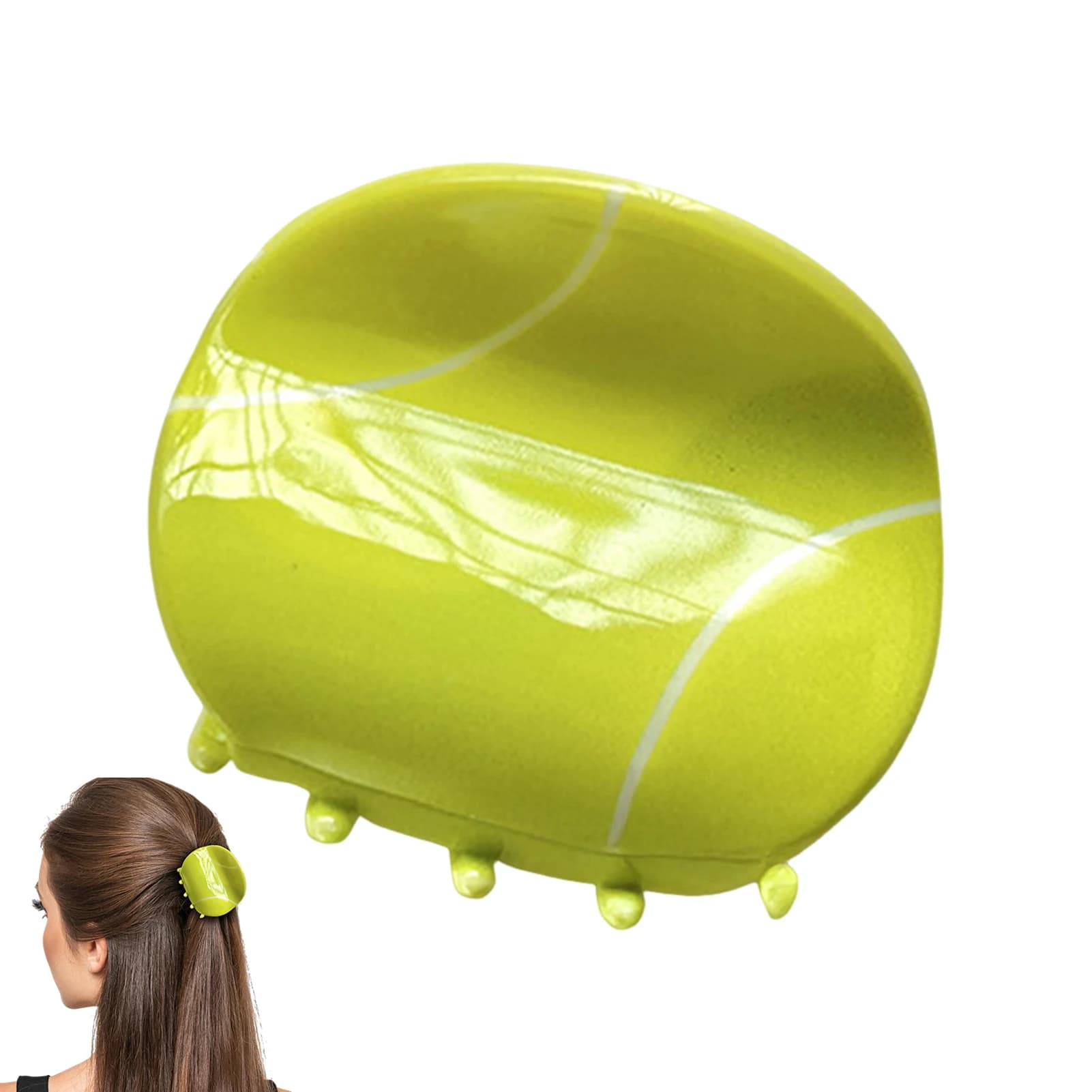 Fermaglio per capelli squalo tennis verde per chignon updo Morsetti per capelli unici antiscivolo per feste a tema in maschera