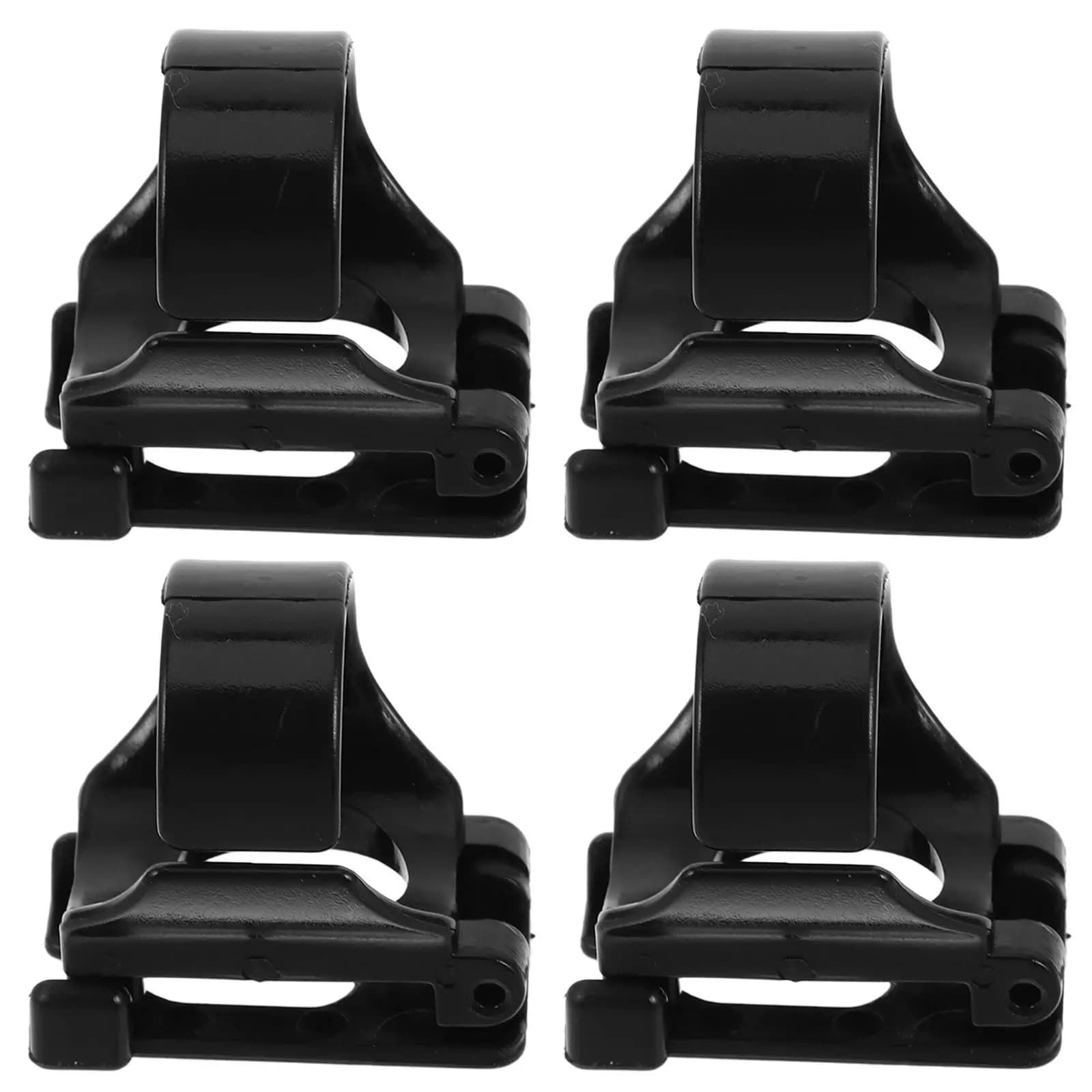 4-piece black snorkel clip, universal support for snorkeling, lightweight, for snorkeling and diving equipment