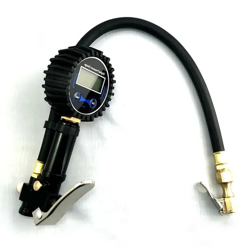 Gonfiatore digitale per pneumatici con manometro retroilluminato 200PSI Display LCD resistente Pistola di gonfiaggio automatico dell'aria con kompressore per tubi flessibili