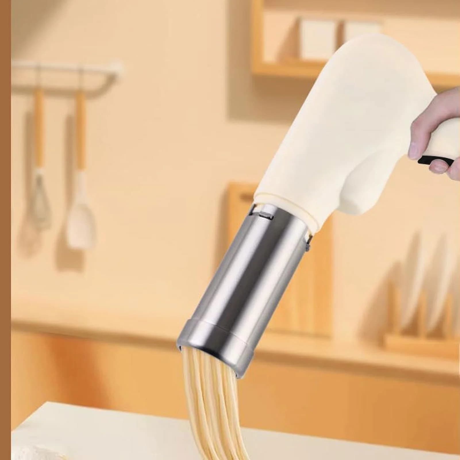 Macchina per pasta portatile automatica in acciaio inossidabile per spaghetti Ramen Efficiente macchina per noodle elettrica portatile Cucina multiuso