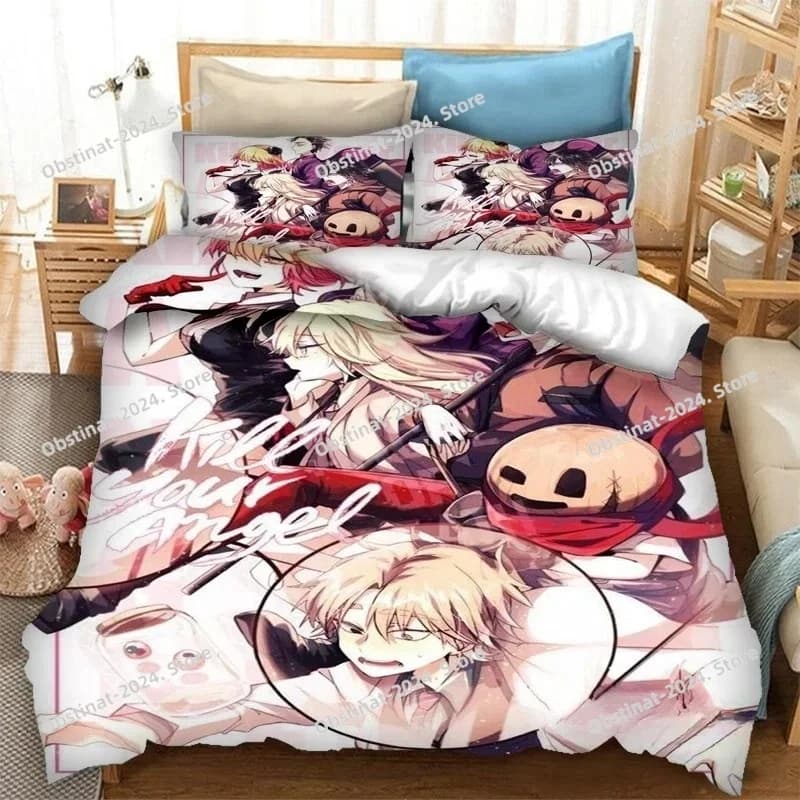 3D Stampato Anime Angeli della Morte Set di biancheria da letto Copripiumini Federe Piumino di un pezzo Set di biancheria da letto Biancheria da letto Tessili per la casa