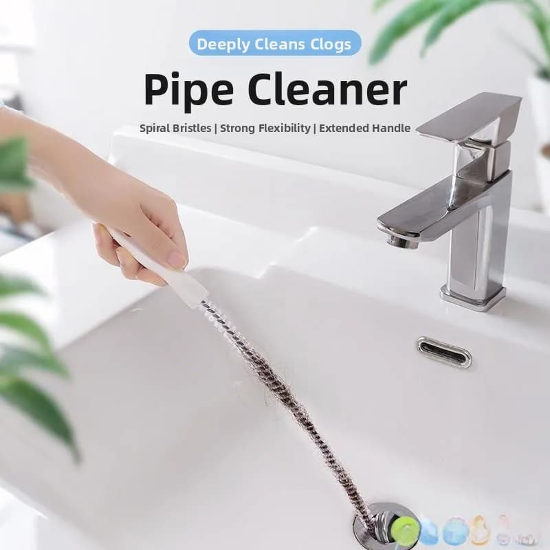 Spazzola Durevole per la Pulizia di Tubi di Scarico e Stoppini, per Bagno e WC, Marca Blue Valley 96380