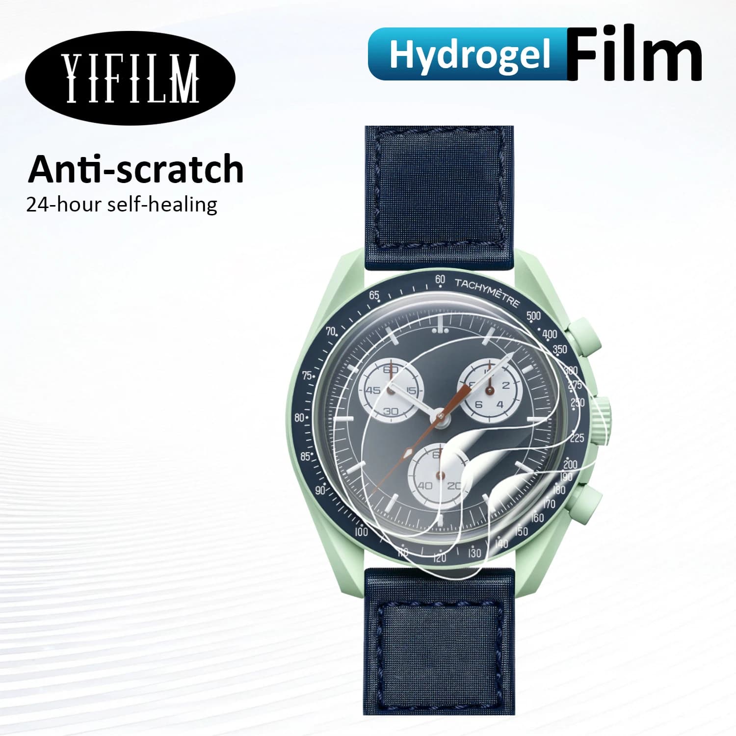 3 pezzi pellicola a copertura totale per Omega Swatch Co protezione schermo per orologio di marca per bioceramica MoonSwatch SO33 pellicola idrogel morbida in TPU