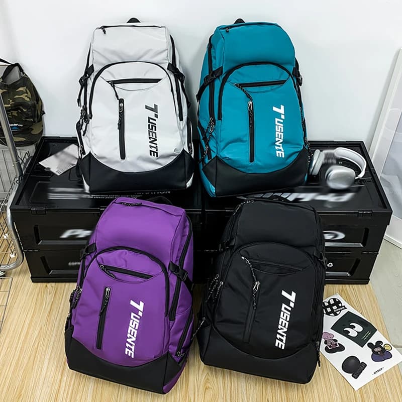 Outdoor Basketball Teniss Training Equipment Bag Gym Fitness Travel Camping Hiking Rucksack Students Laptop Books Bag for School