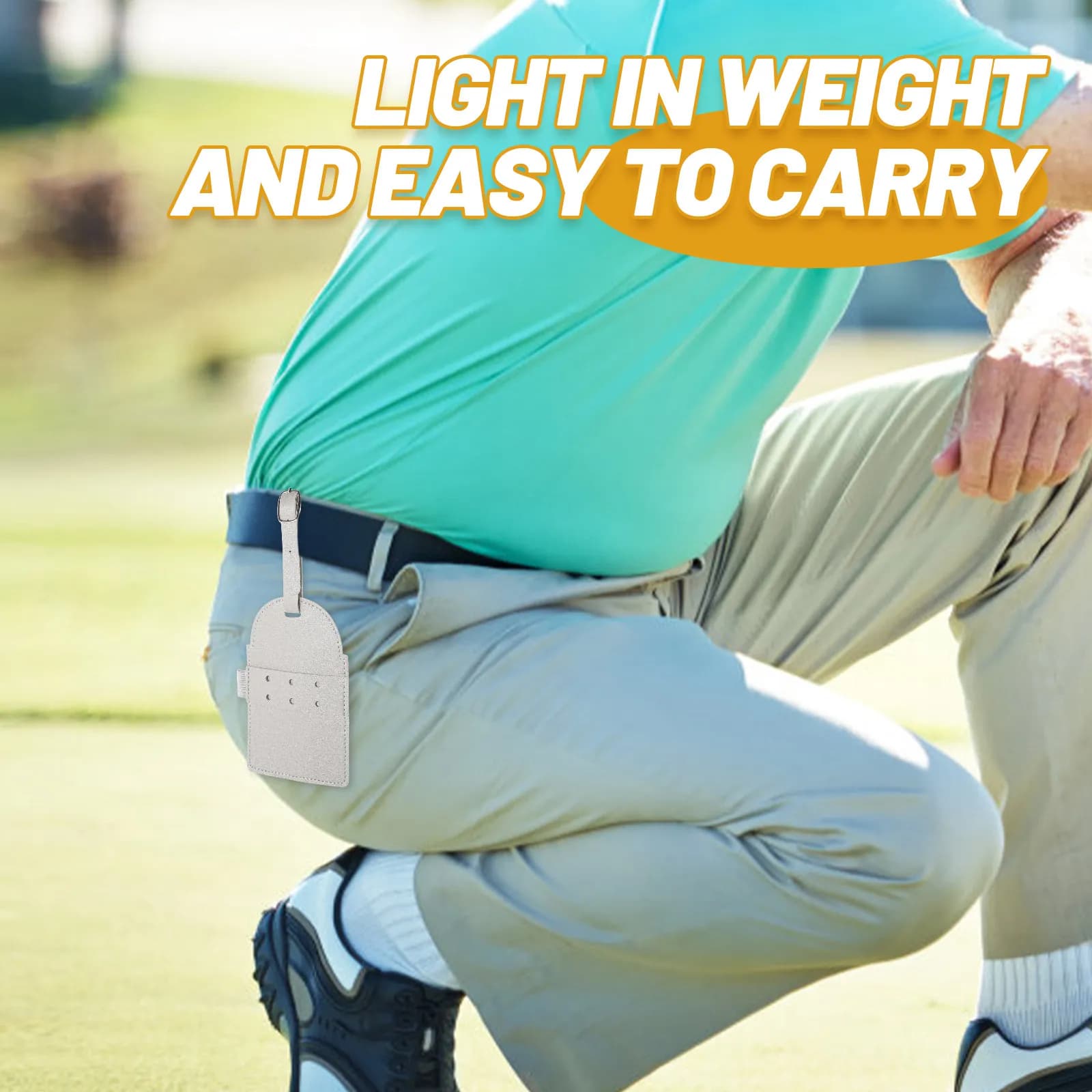 Porta Tee da Golf in PU, Compatto e Leggero, Facile da Attaccare a Borsa o Cintura, Accessorio per Golf
