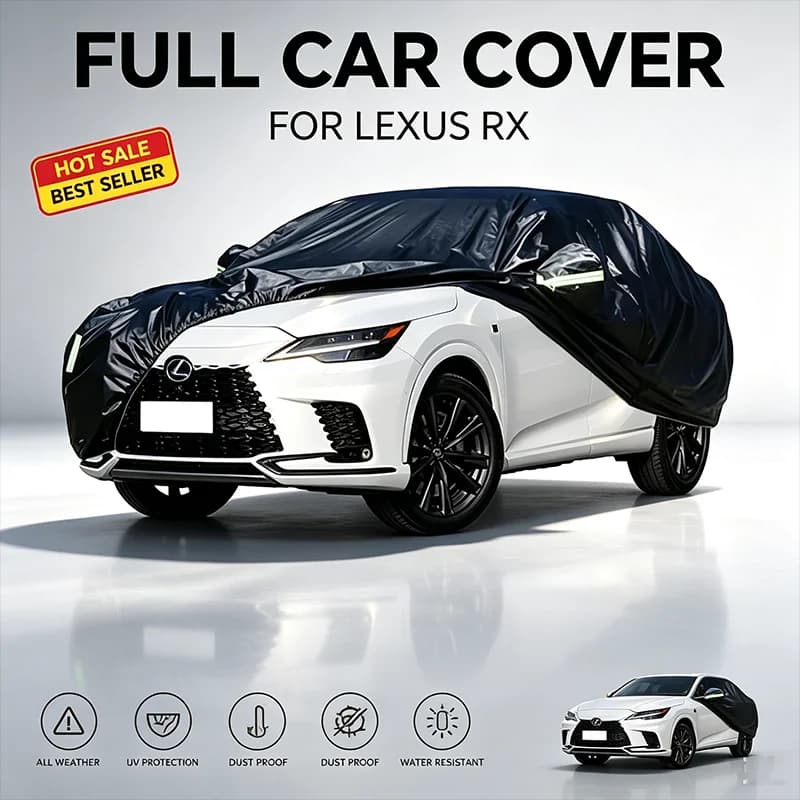 For Lexus RX Full Car Cover All Weather Snow Sun UV Dustproof Reflective Strips Wind Straps Outdoor