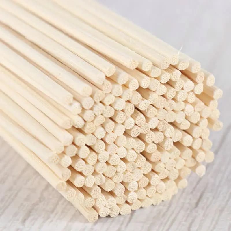 20-50 pezzi di adesivi in legno naturale fai da te fatti a mano in Rattan Extra spesso diffusore per aromaterapia bastoncini di ricarica bastone in Rattan per la lavorazione del legno