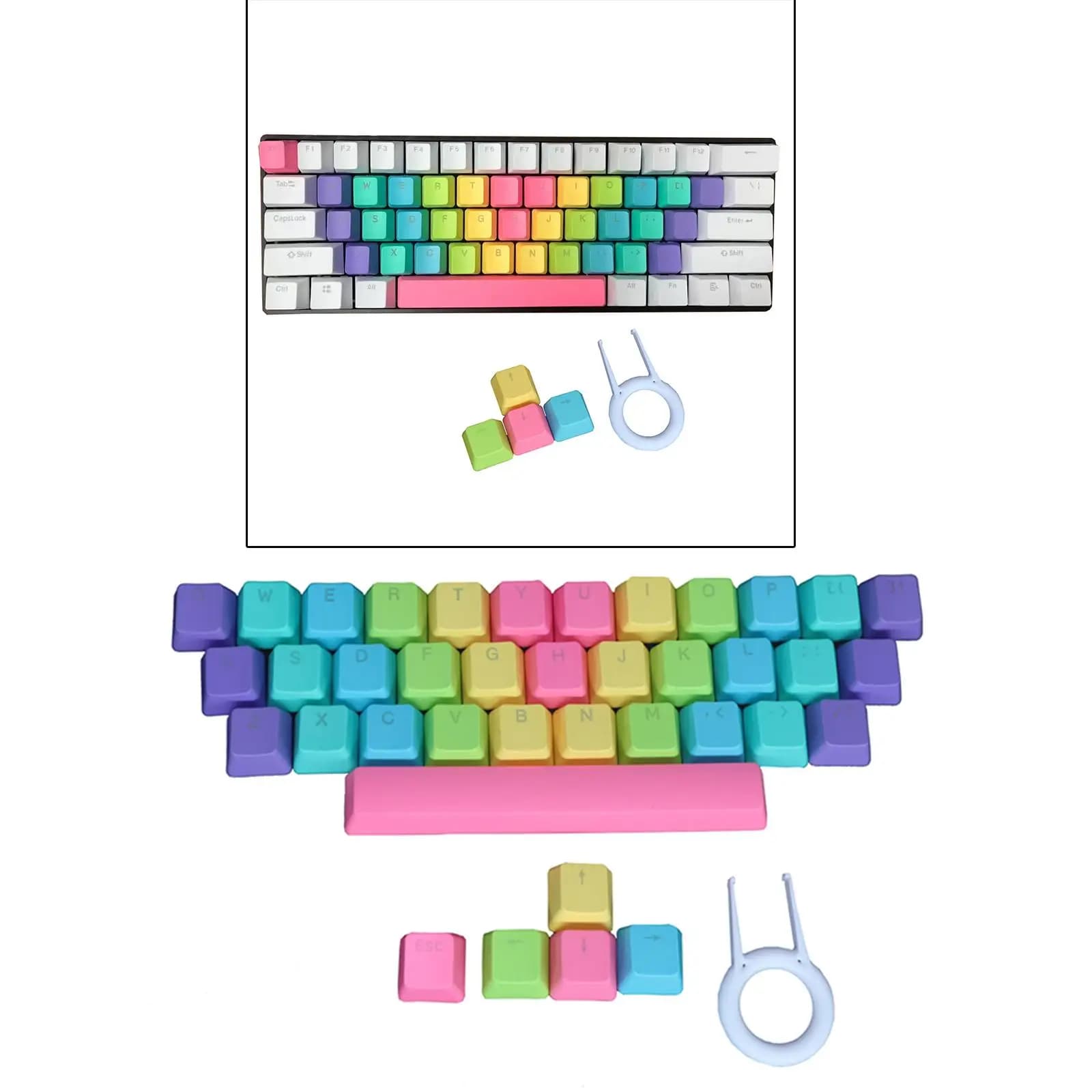 Kit di 39 Tasti PBT per Tastiera Meccanica Personalizzata, Mini Switch Compatti per Gaming, Accessori Professionali Universali Premium