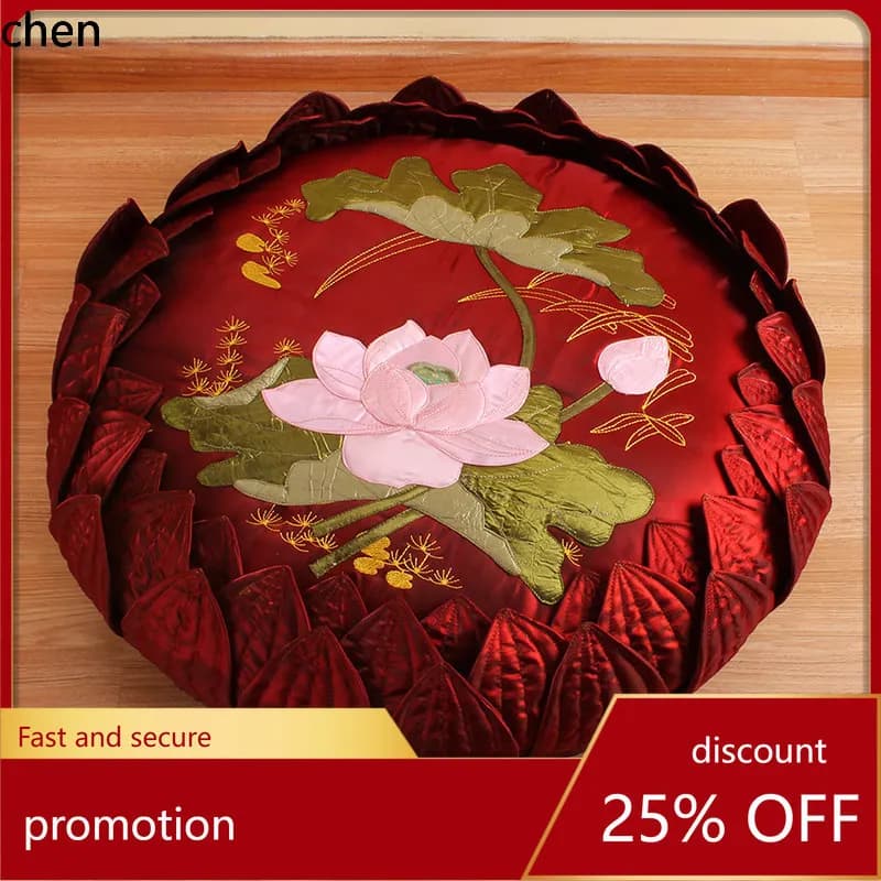Cz handmade lotus cushion coconut silk futon meditation mat buddha mat kneeling mat detachable washable
