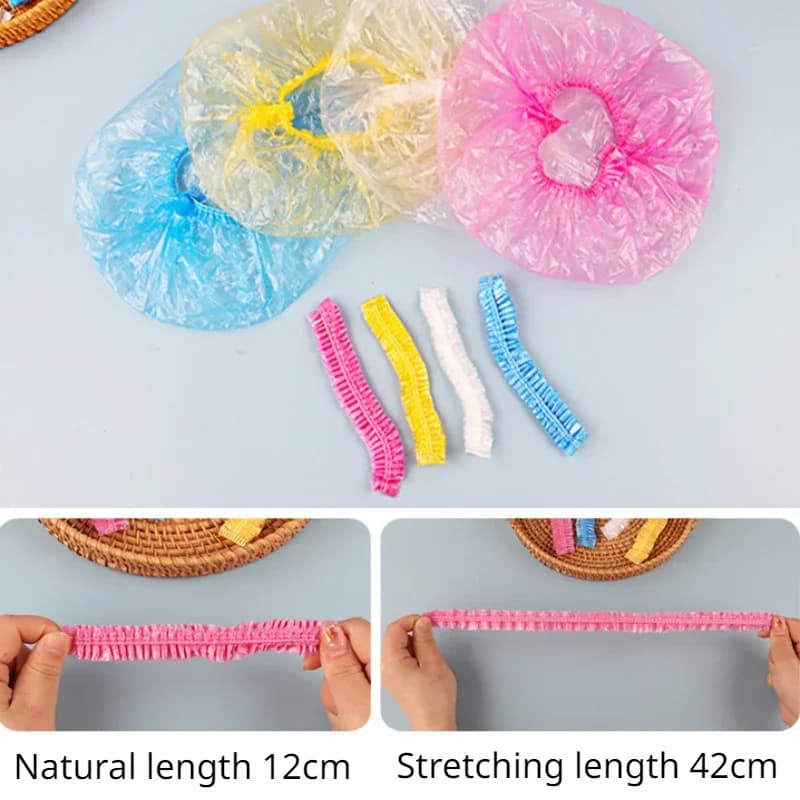 Accessori per Sauna: Cuffie Monouso Trasparenti e Impermeabili per Capelli, Prodotti per il Bagno, Copricapo Doccia Monouso per Casa