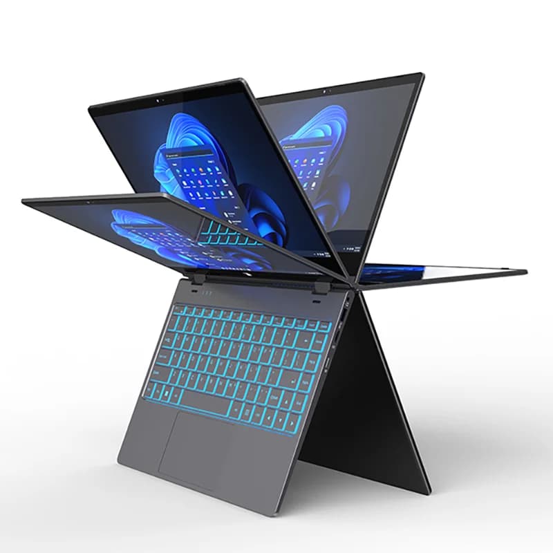 Laptop touch screen da 14 pollici Laptop yoga convertibili a 360 gradi Notebook per studenti d'affari Laptop YOGA